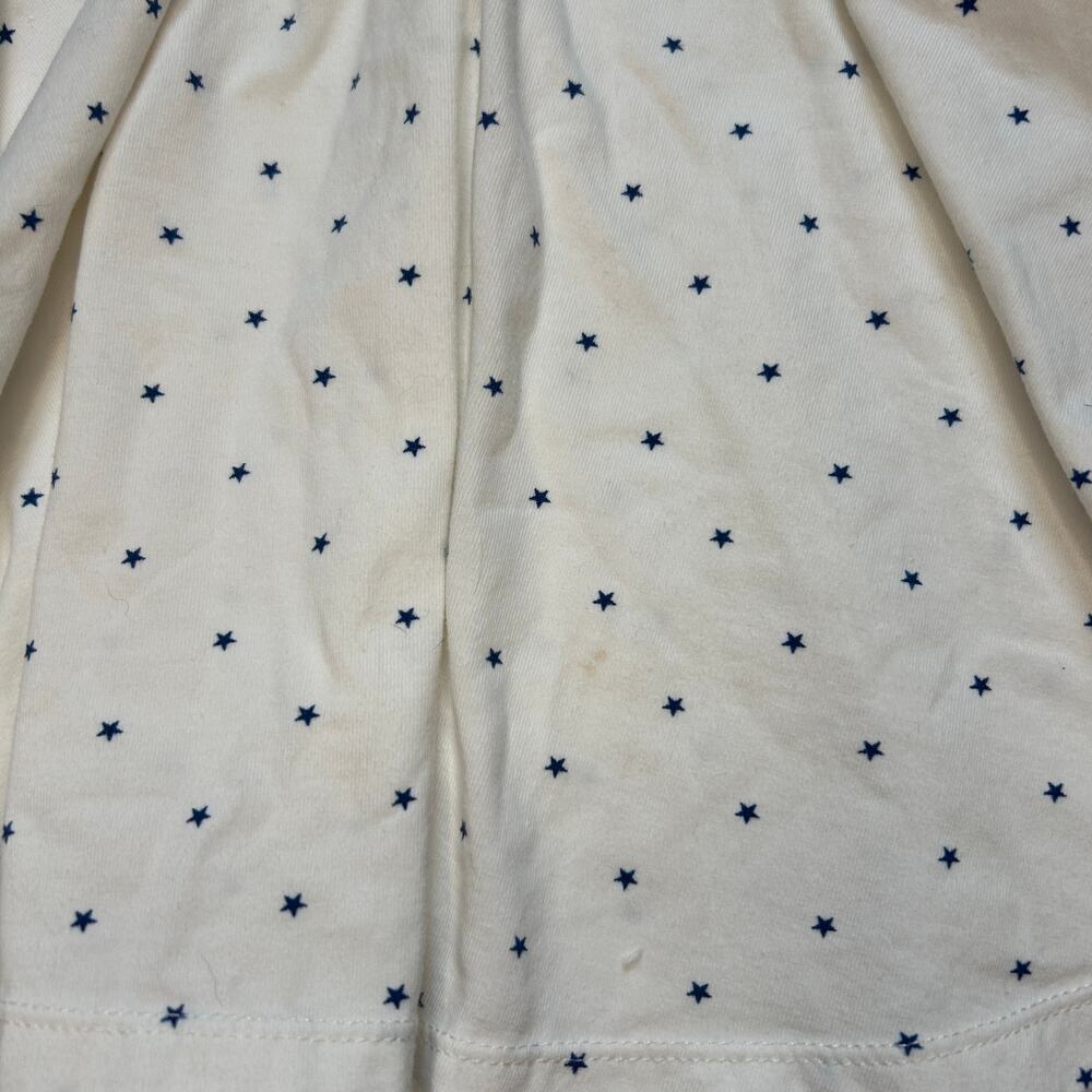 Omi Jo Well Dressed Wolf Girls White & Navy Blue Star Print Twirl Dress Size 2 - Picture 4 of 6